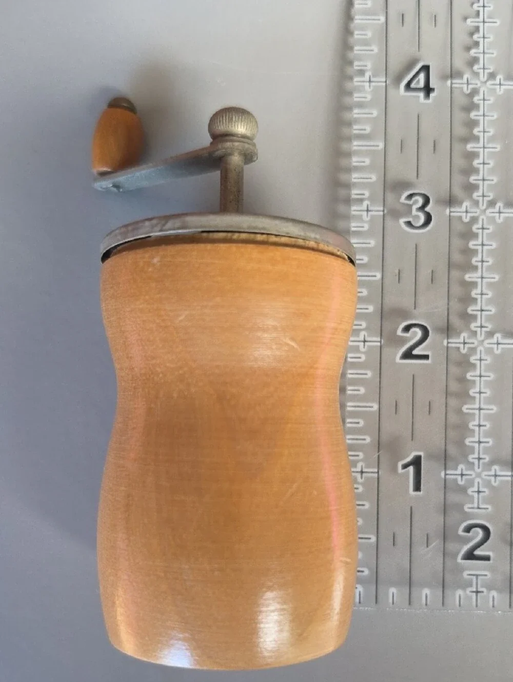 Antique Wooden Handheld Spice Grinder